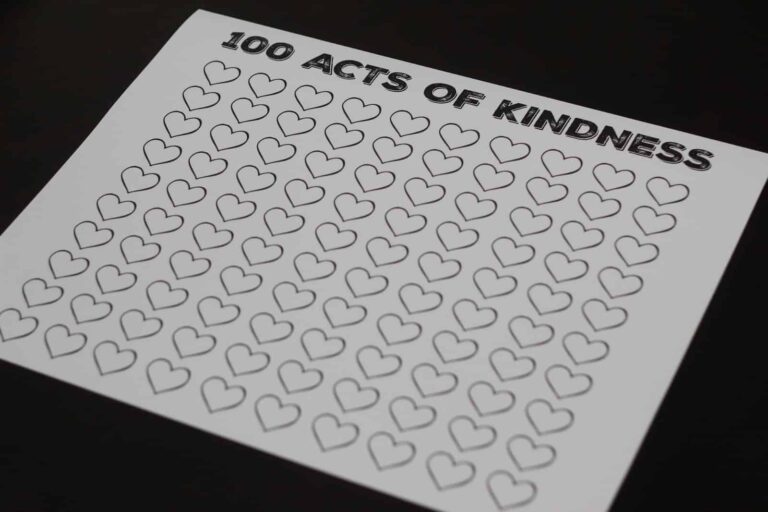 100 Acts Of Kindness Free Printable Countdown Poster Toddler Approved