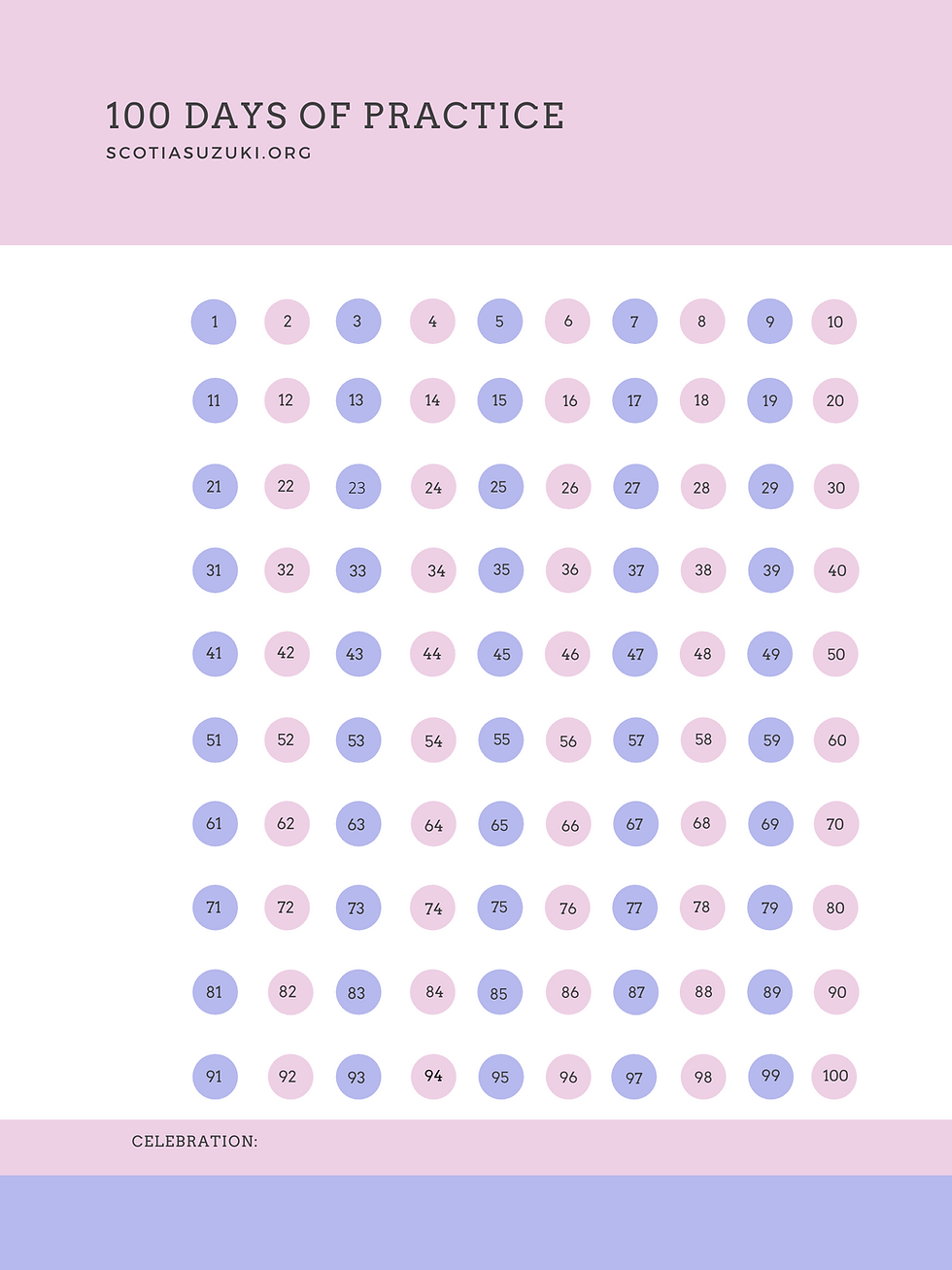 Printable Practice Charts Printable Practice Charts