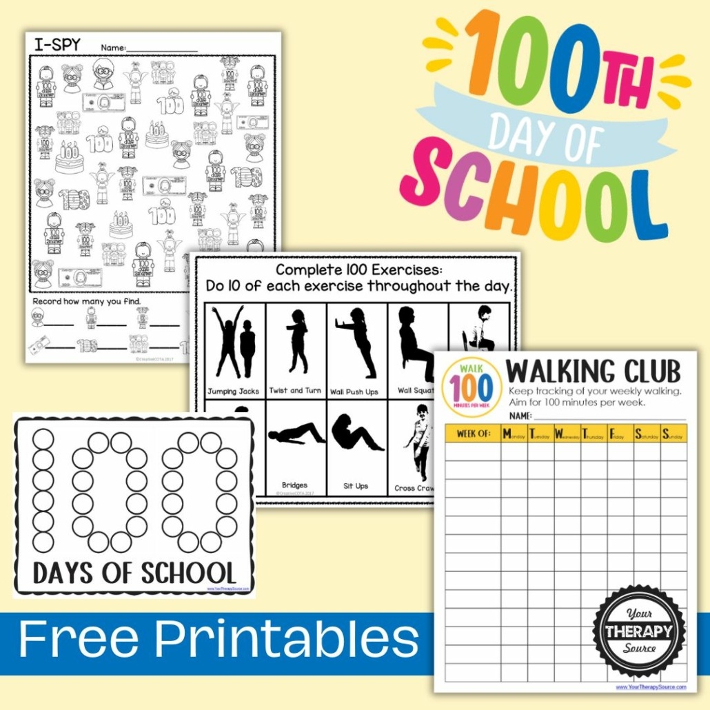 100 Days Of School Chart Printable