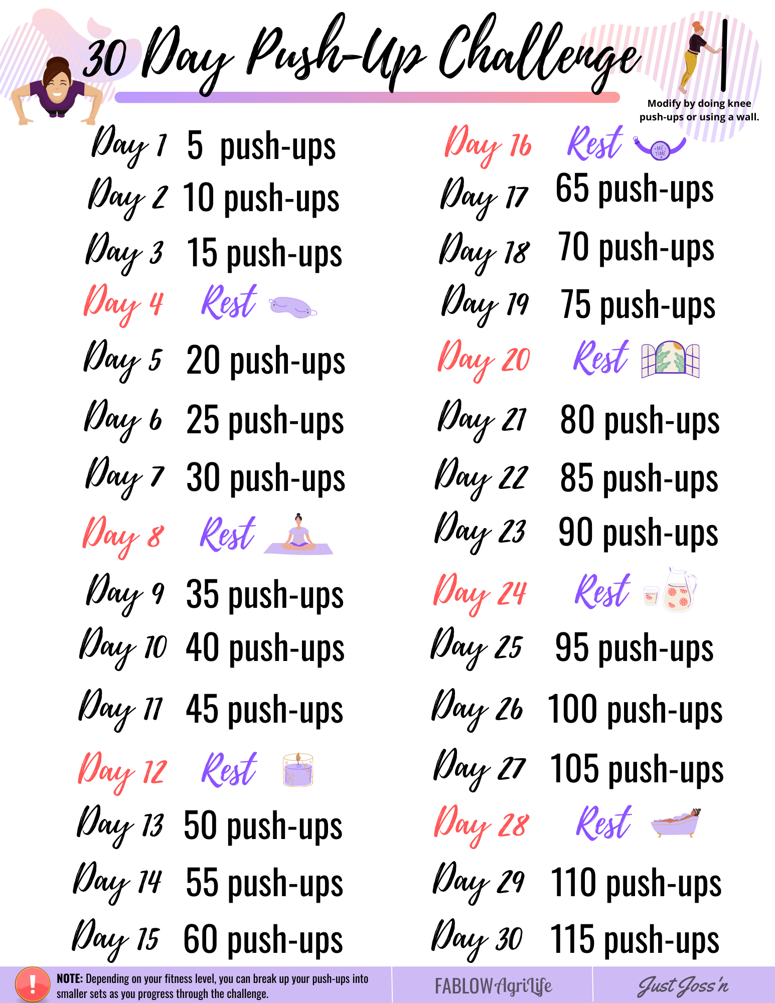 100 Pushups 30 Days Push Up Challenge For Beginners 30 Day Wall Push Up Challenge 30