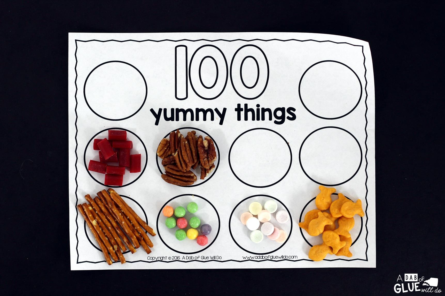 100 Yummy Things Printable 100 Yummy Things Printable