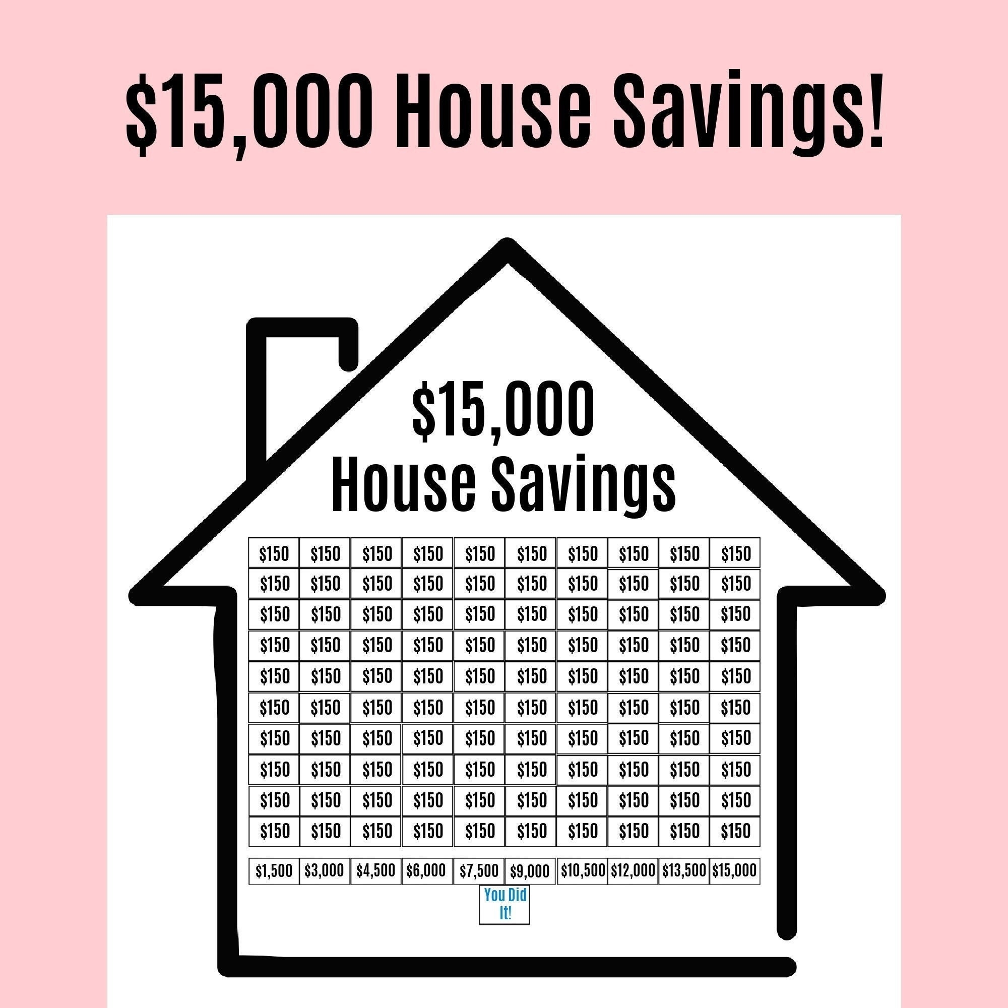 Printable House Savings Chart