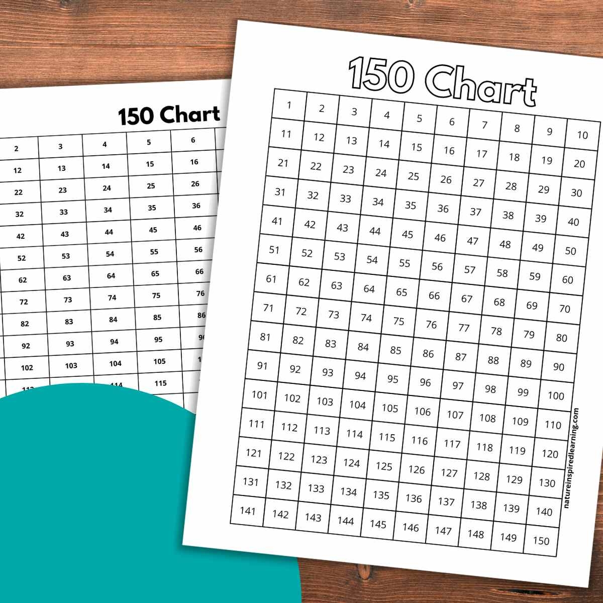 150 Number Charts Nature Inspired Learning