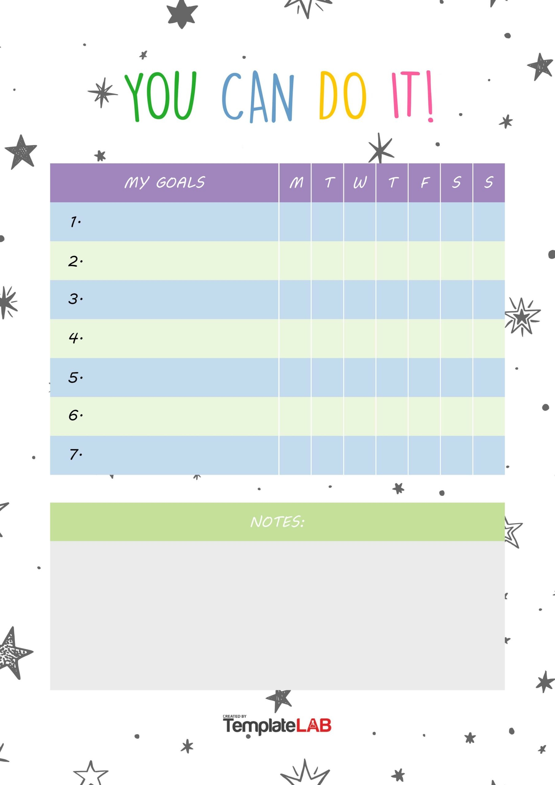 Free Printable Goal Charts Free Printable Goal Charts