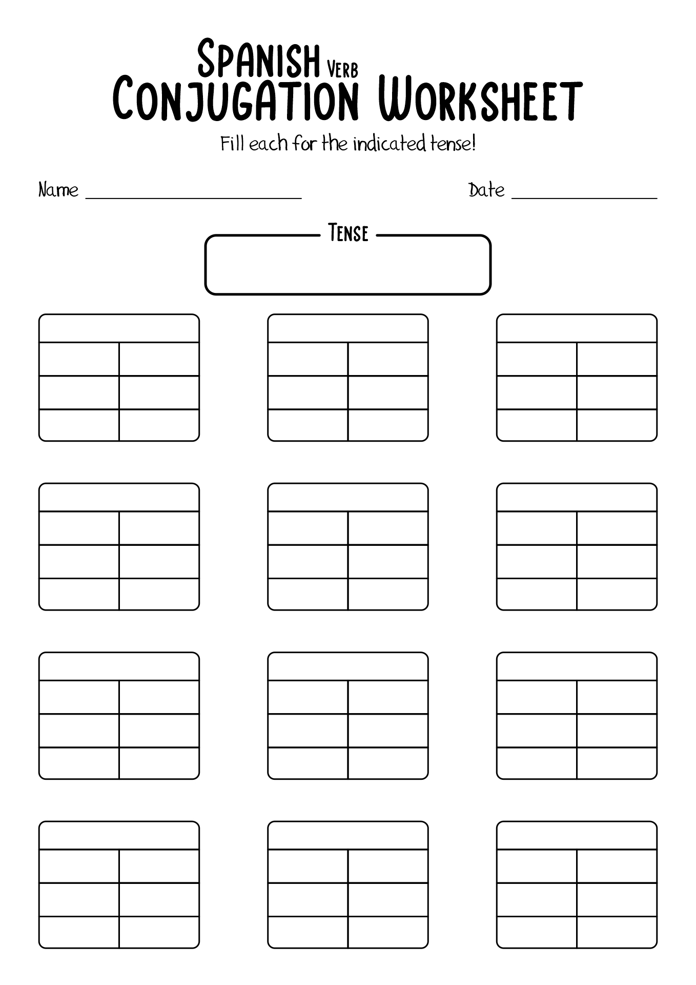 19 Spanish Verb Worksheets Free PDF At Worksheeto
