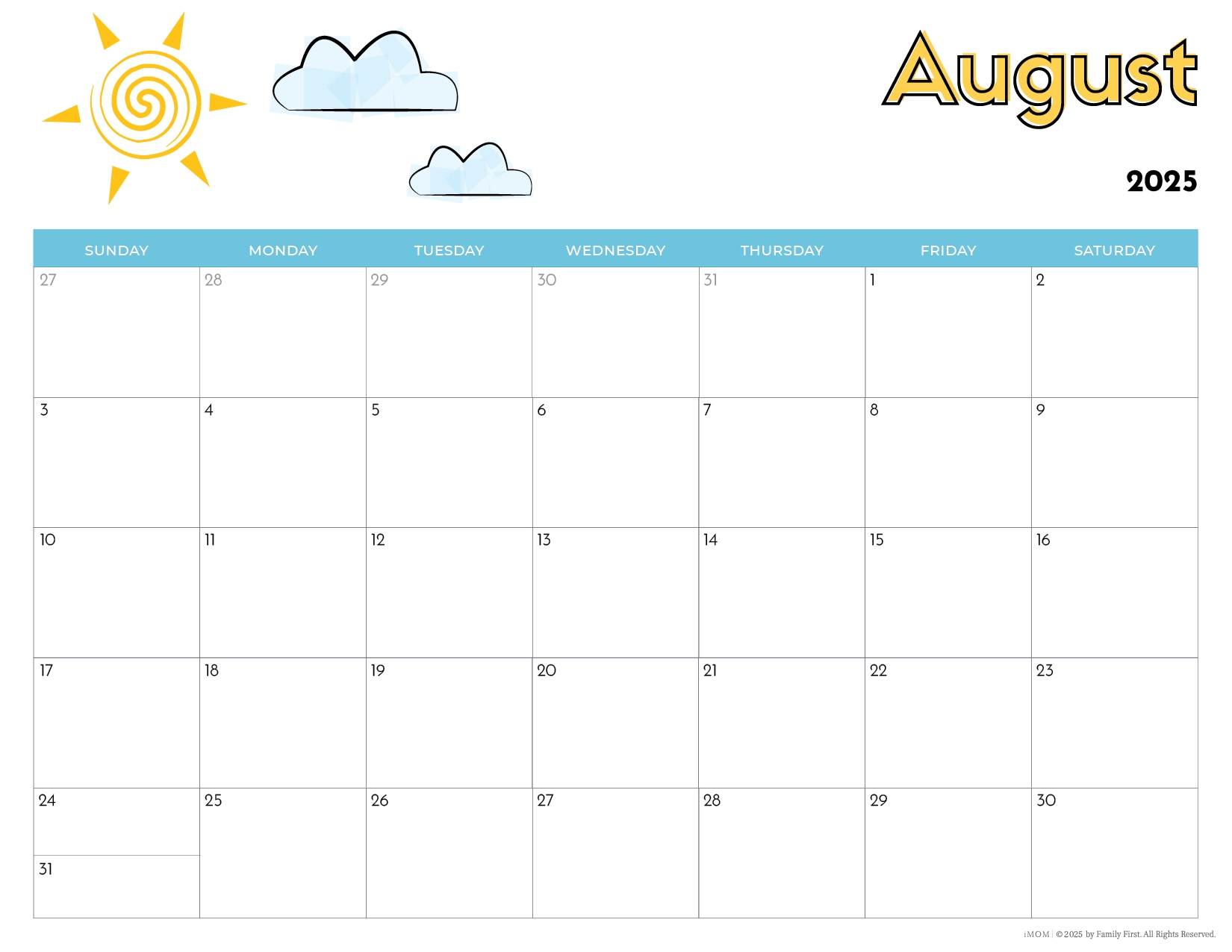 2025 Printable Calendars For Kids IMOM