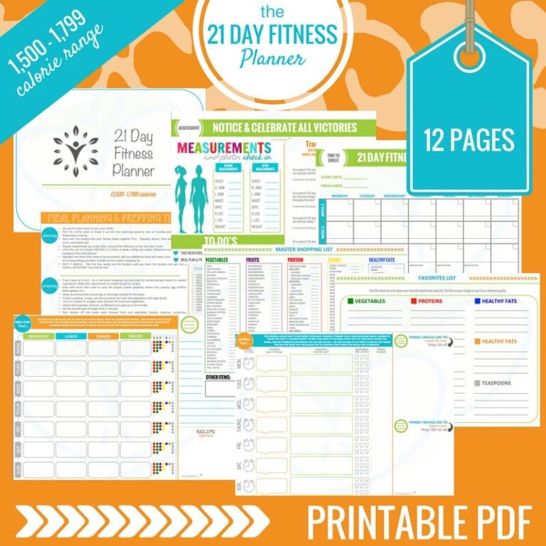21 Day Fix Printable Etsy