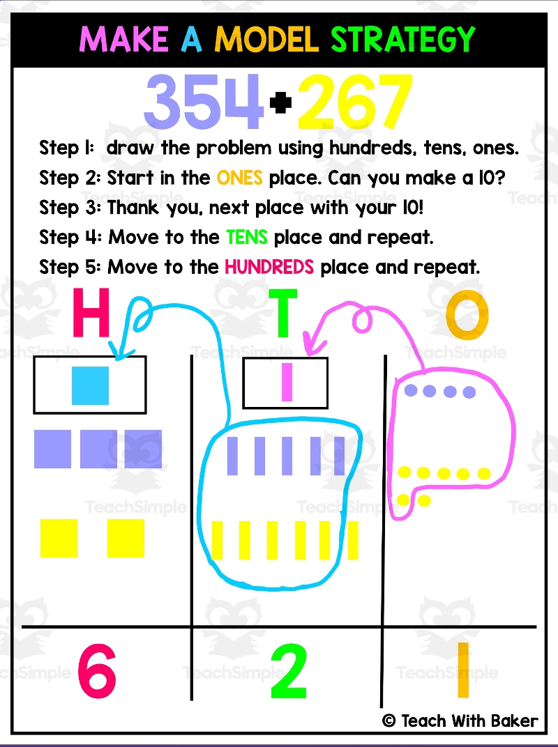 3 Digit Addition Regrouping By Teach Simple 3 Digit Addition Regrouping By Teach Simple
