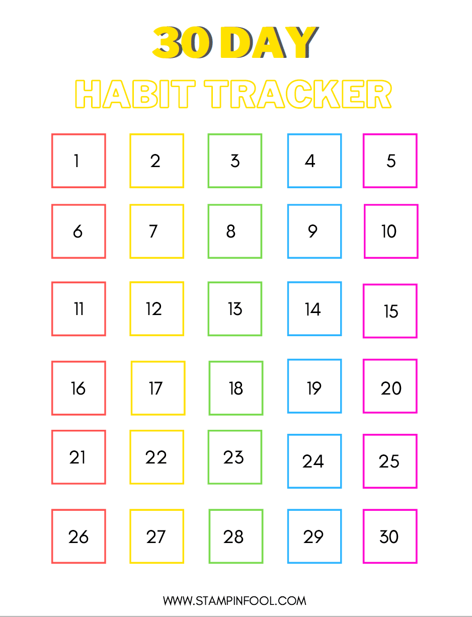 30 Day Challenge Printables For 2021 StampinFool 30 Day Challenge Printables For 2021 StampinFool