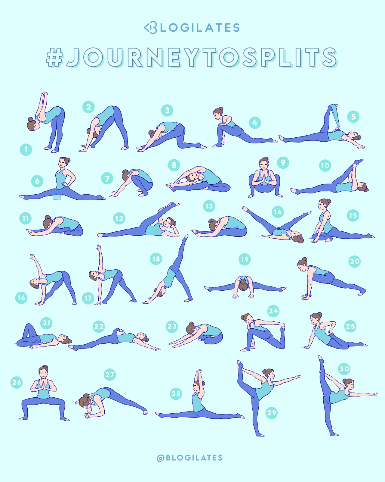 30 Days 30 Stretches To Splits JourneytoSplits Blogilates 30 Days 30 Stretches To Splits JourneytoSplits Blogilates