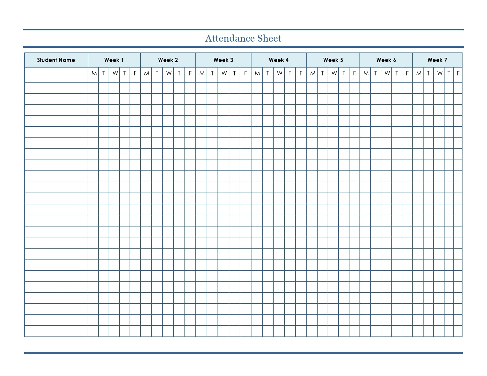 30 Printable Attendance Sheet Templates Free TemplateArchive 30 Printable Attendance Sheet Templates Free TemplateArchive