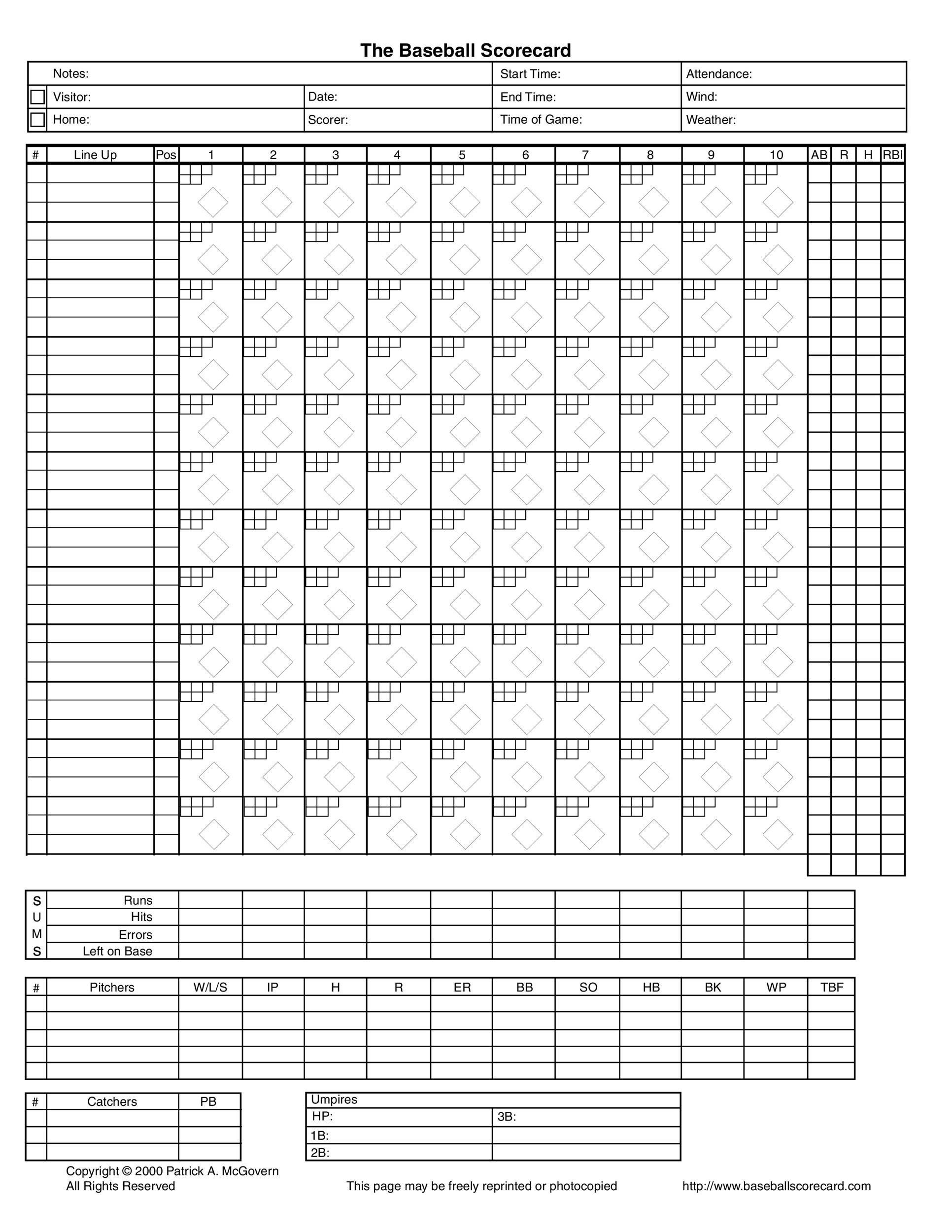 Printable Baseball Hitting Charts Pdf