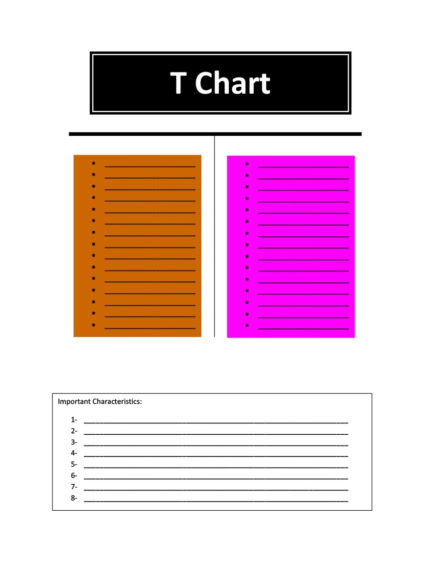 30 Printable T Chart Templates Examples TemplateArchive 30 Printable T Chart Templates Examples TemplateArchive
