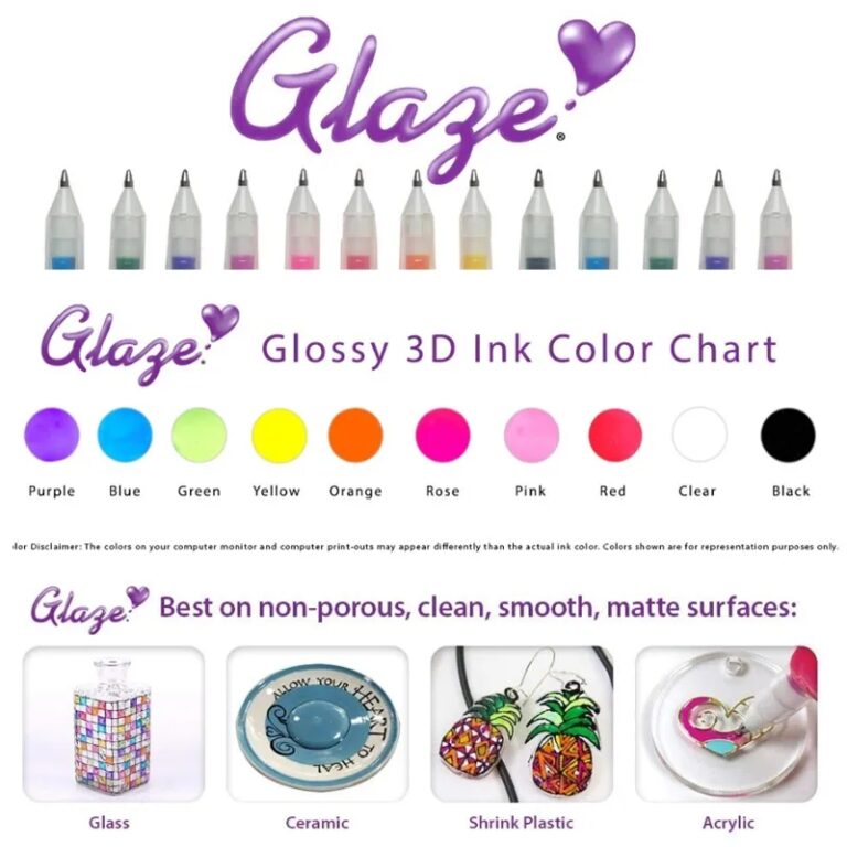 3d Jelly Pens 12pcs Glaze 3D Ink Pen Gelly Roll Gel Pens 1mm Bold Sparkling Colored Writing For Lettering Drawing Decorate Journaling DIY Gift Sakura Glaze Pens