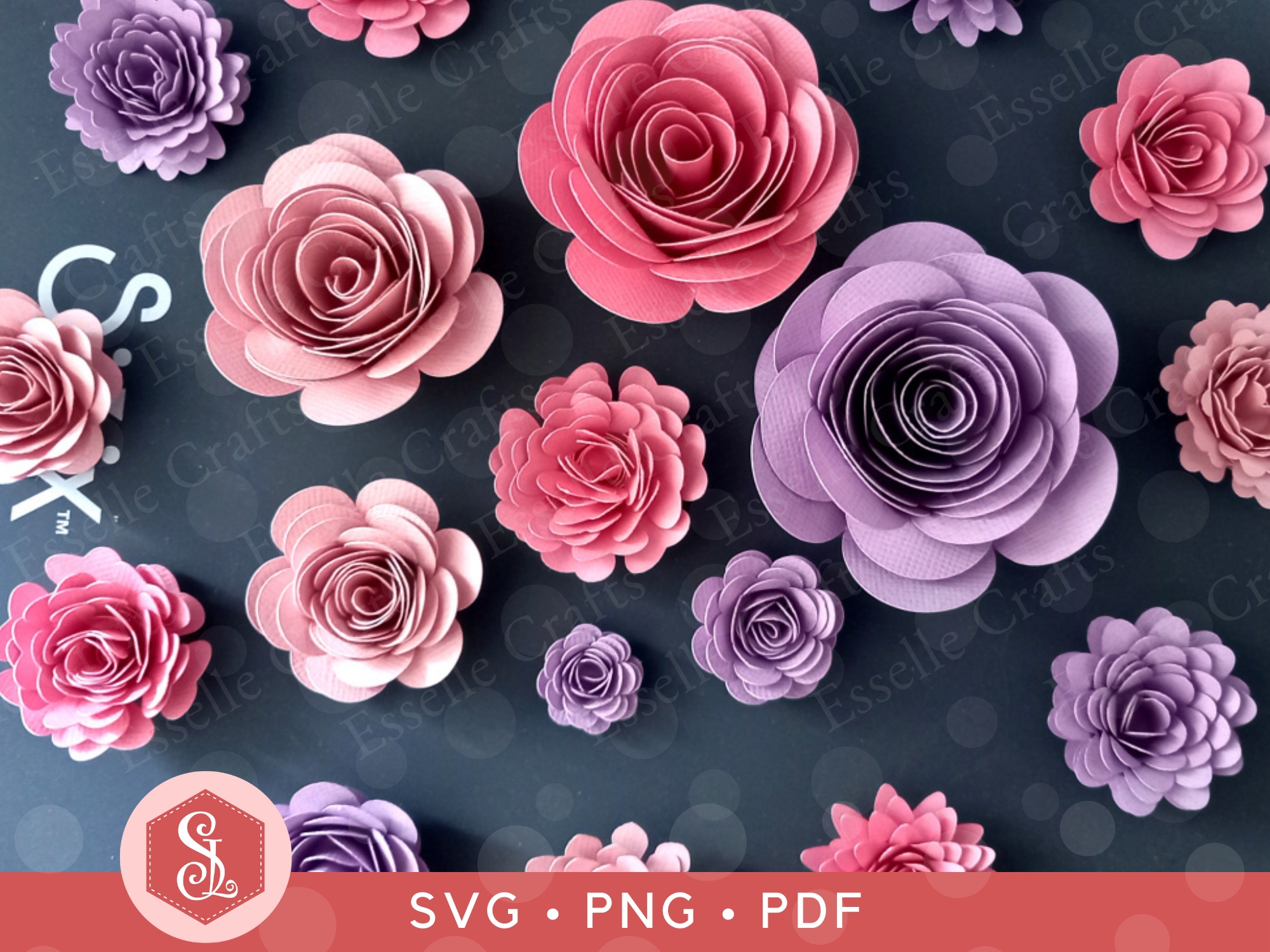 Printable Paper Flower Size Chart