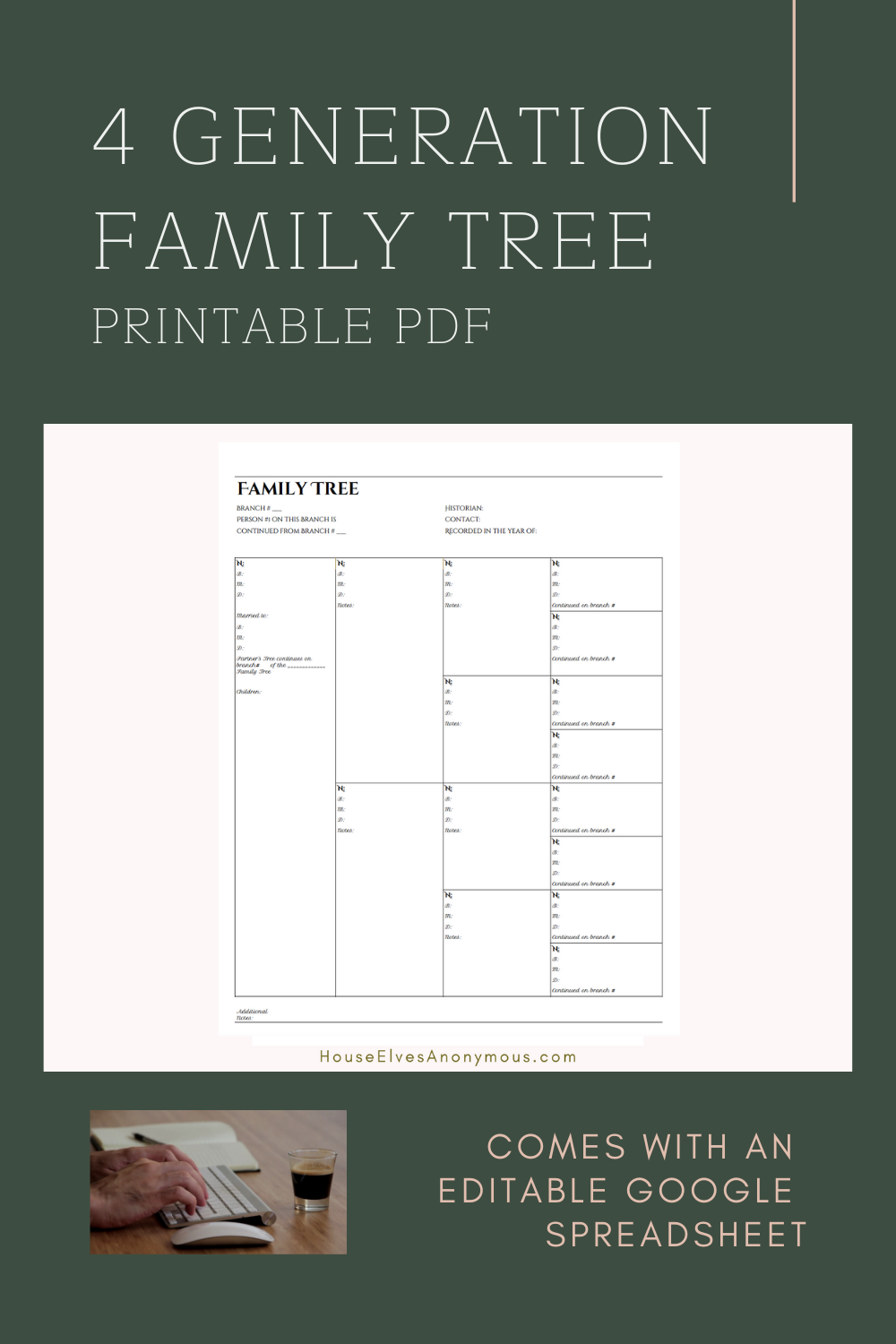 Free Printable Four Generation Pedigree Chart Free Printable Four Generation Pedigree Chart
