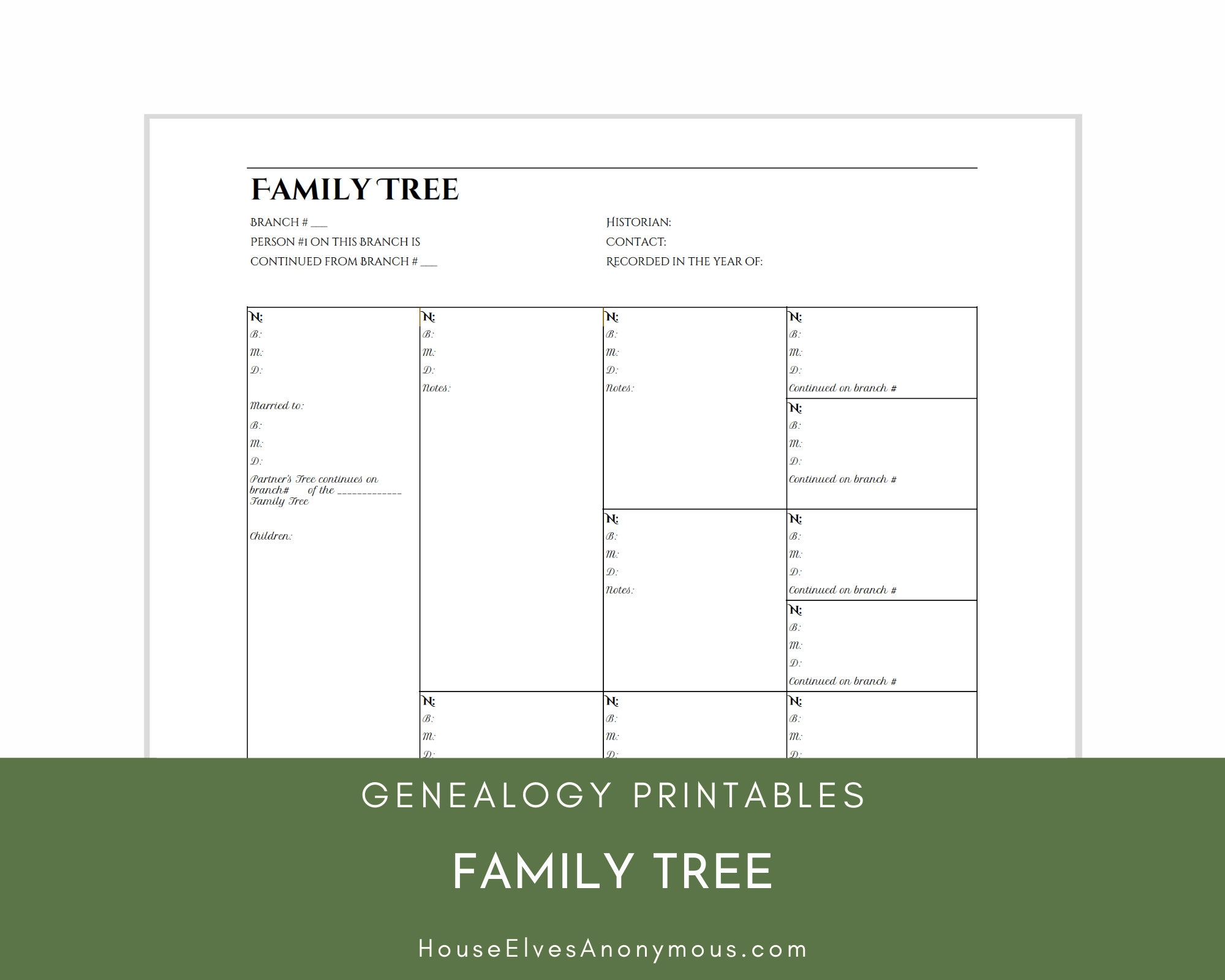 4 Generation Family Tree Chart One Sheet House Elves Anonymous 4 Generation Family Tree Chart One Sheet House Elves Anonymous