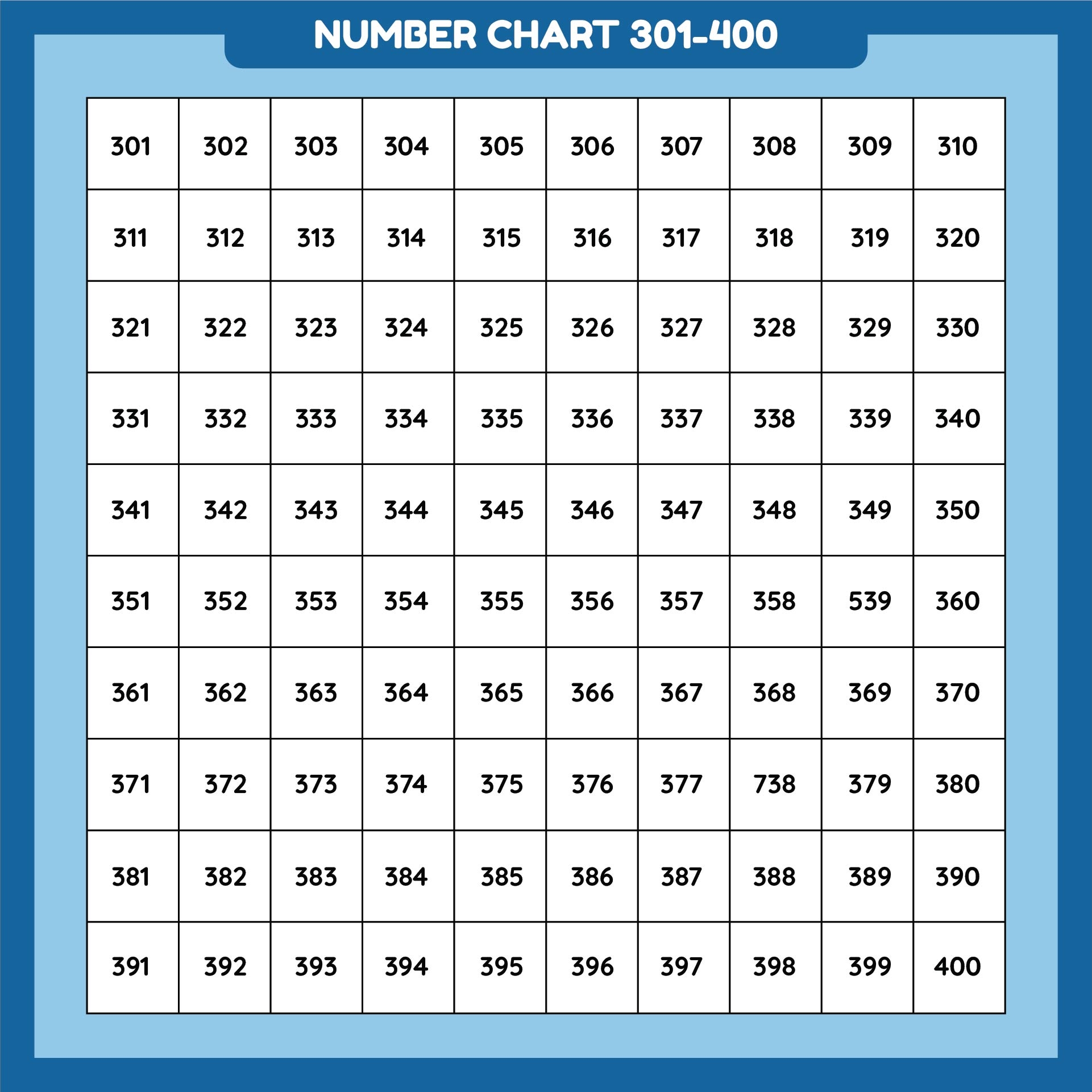 400 Number Grid Chart 10 Free PDF Printables Printablee