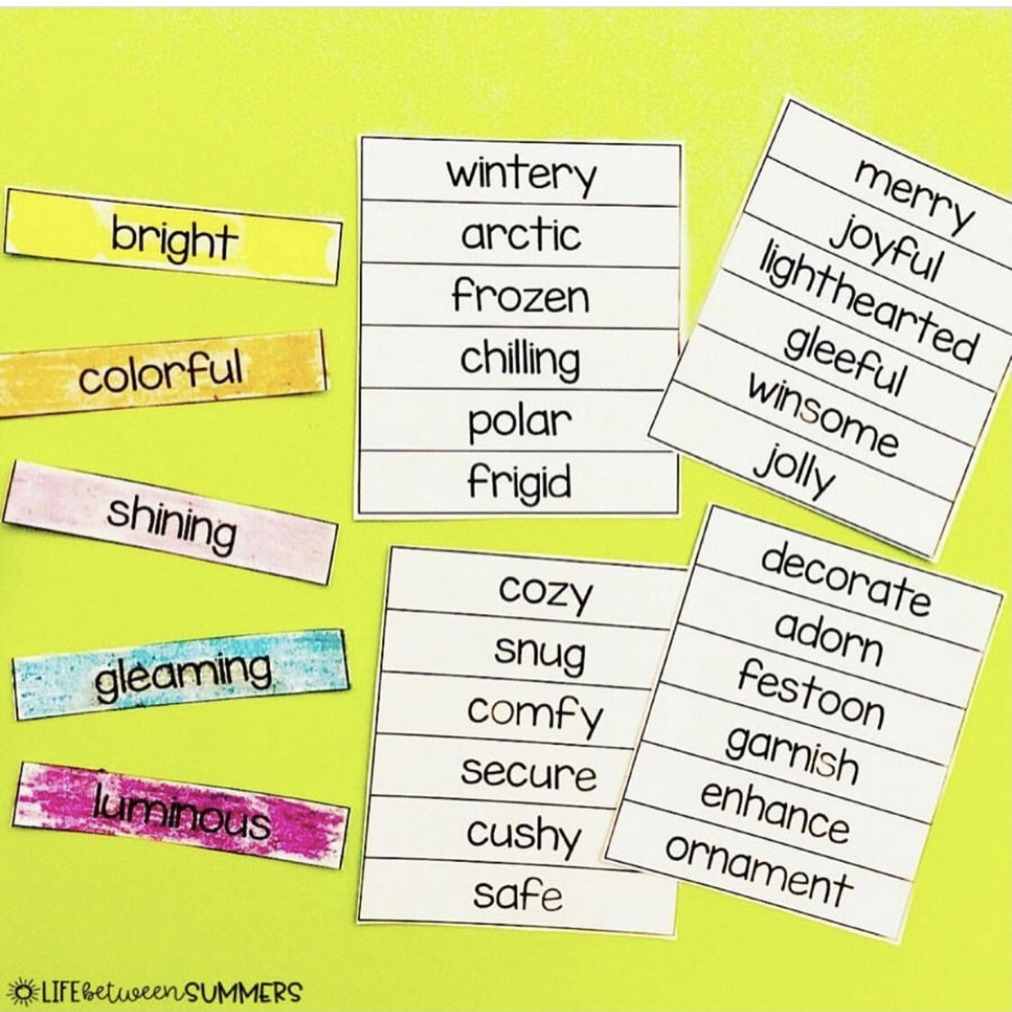 5 Ideas For Teaching Shades Of Meaning Life Between Summers