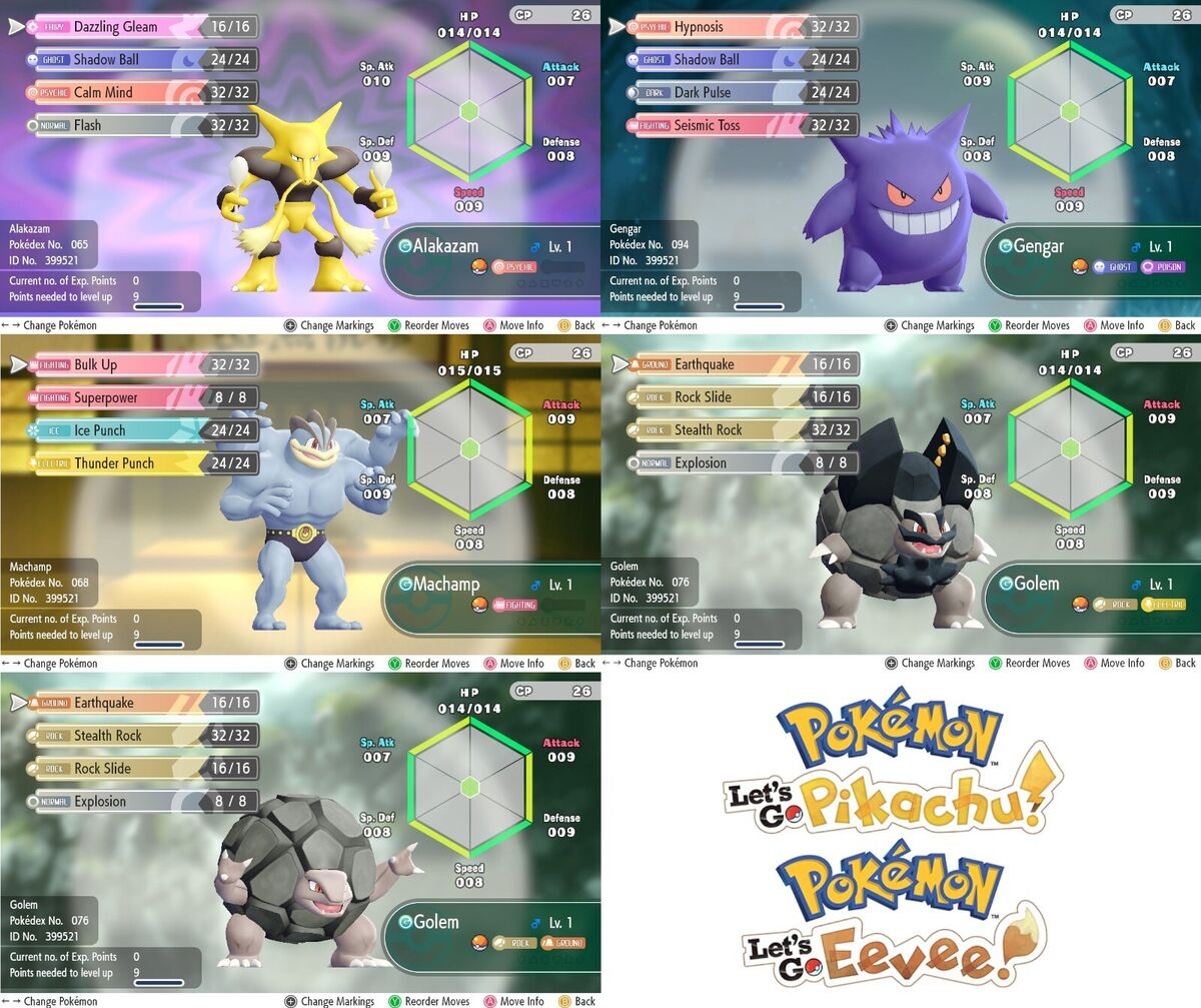 5 Non Shiny Pokemon That Evolve Through Trading Let s Go Pikachu Eevee LGPE EBay