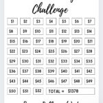 52 Week Savings Challenge Printable Money Saving Tracker PDF JPG Etsy Israel