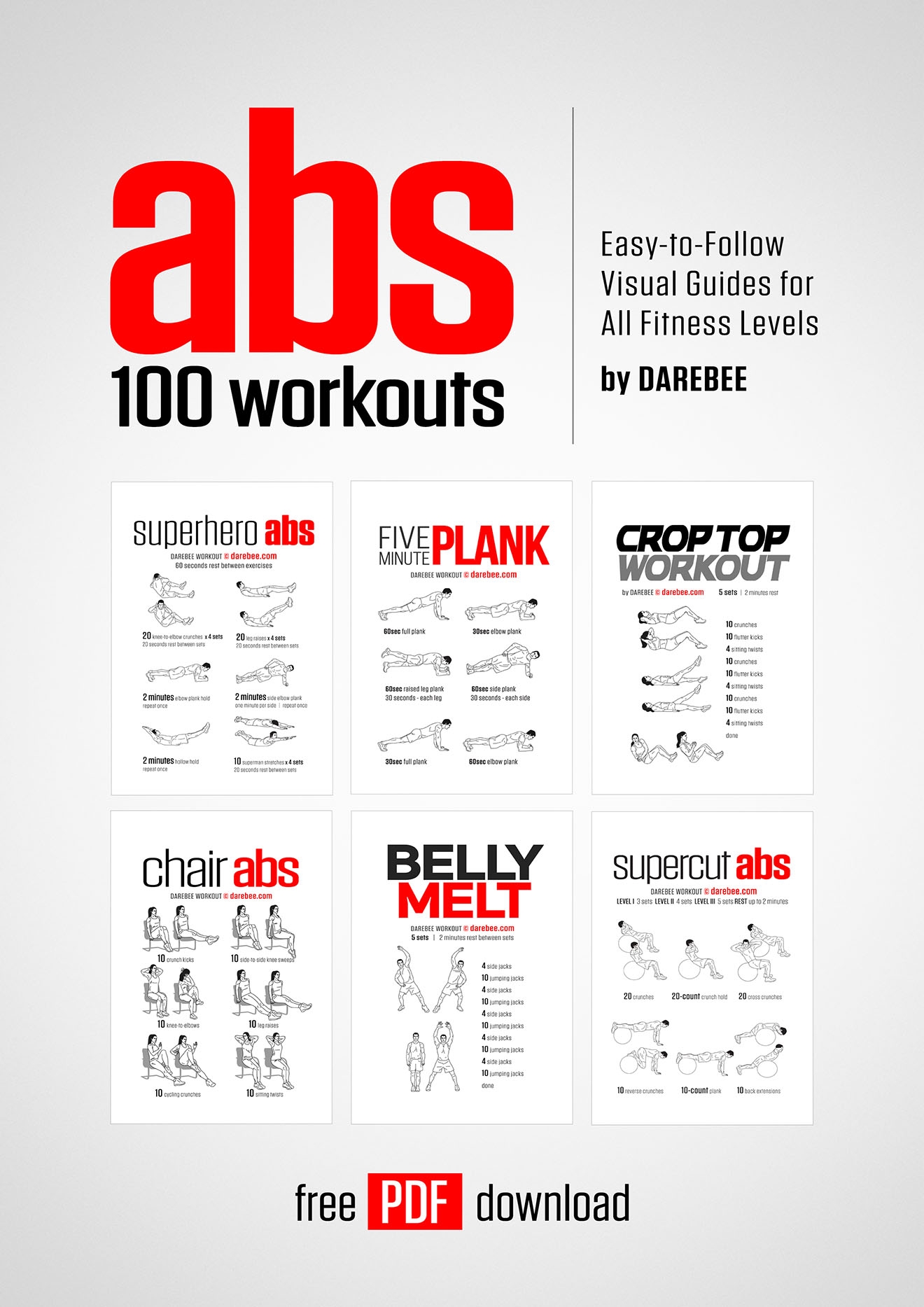 Abs 100 Workouts By DAREBEE