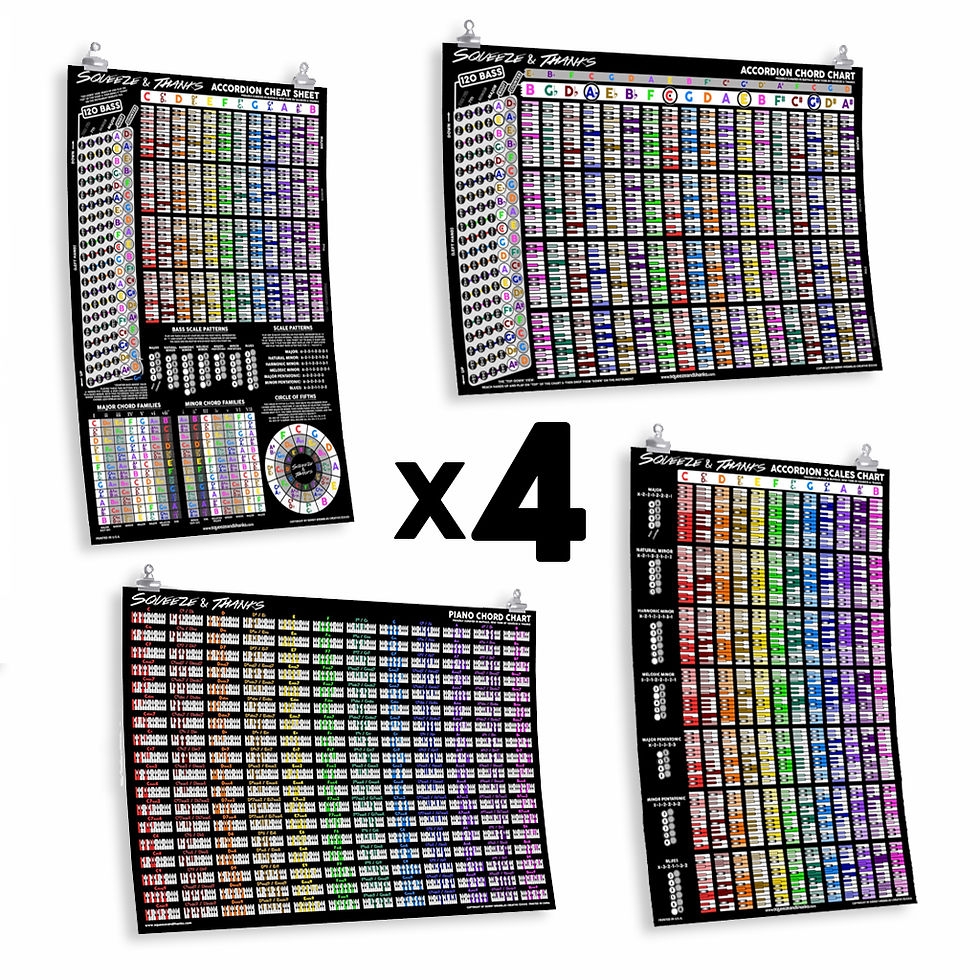 Accordion Bass Button Stickers Squeeze Thanks