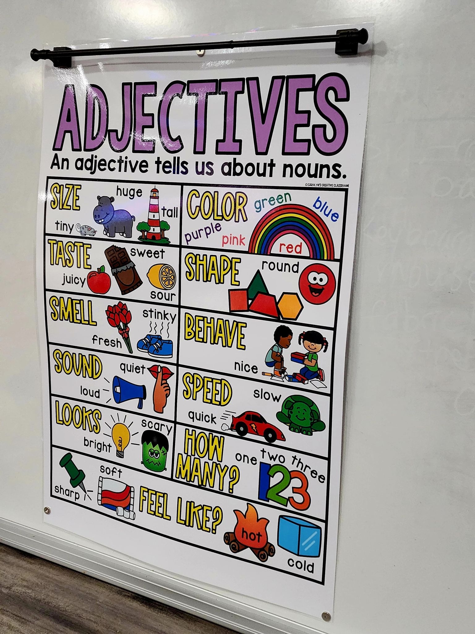 Adjectives Anchor Chart Hard Good Option 1