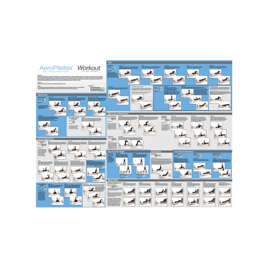 AeroPilates Workout Wall Chart Stamina Products AeroPilates Workout Wall Chart Stamina Products