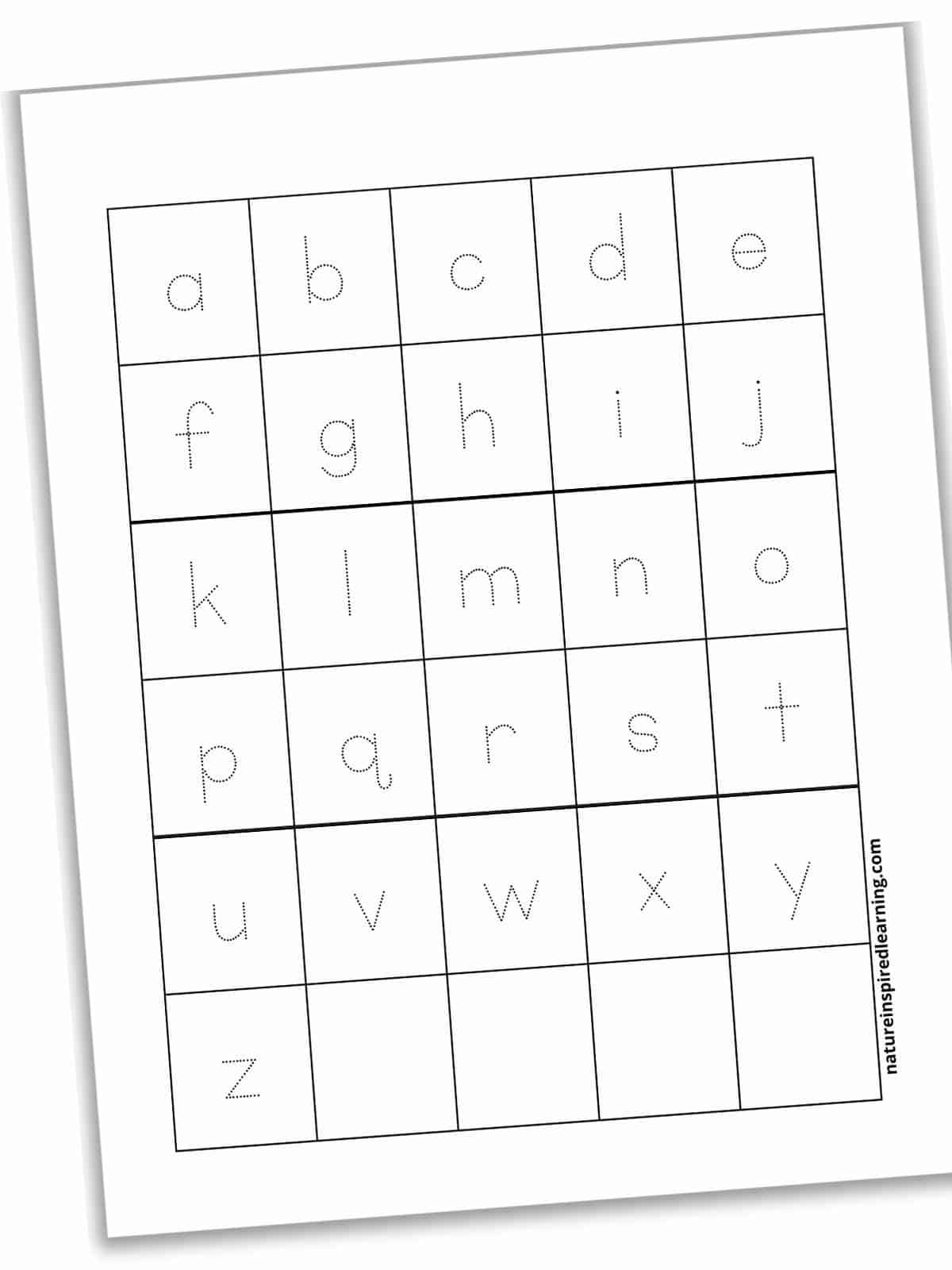 Alphabet Tracing Worksheets Printable Nature Inspired Learning