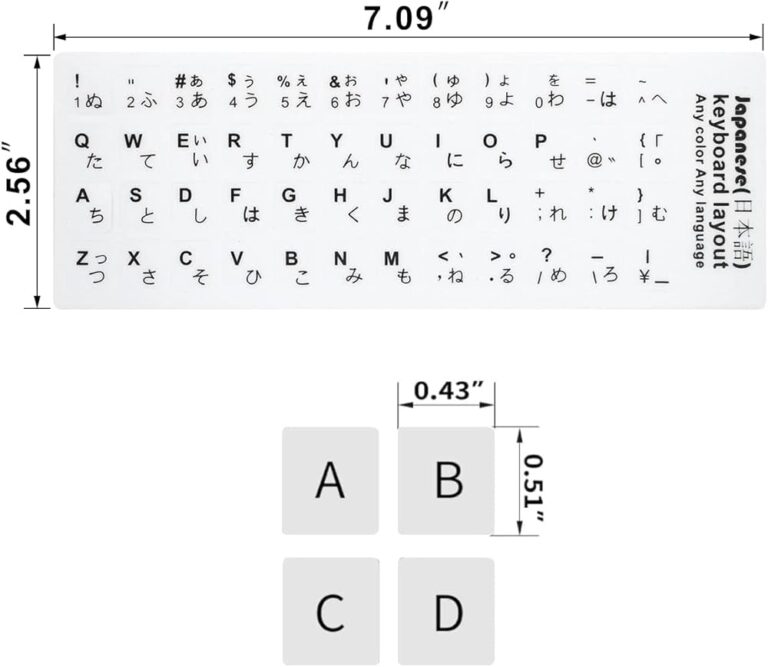 Amazon Lucocia 2PCS Universal Japanese Keyboard Stickers Computer Keyboard Replacement Letters For Laptop Computer PC Notebook Desktop Keyboard Keyboard Alphabet Stickers Electronics