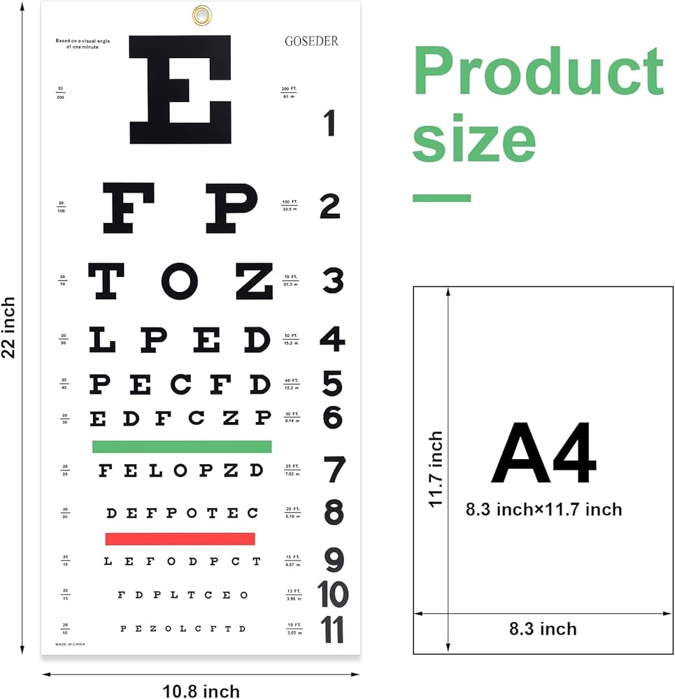 Snellen Chart Printable A3