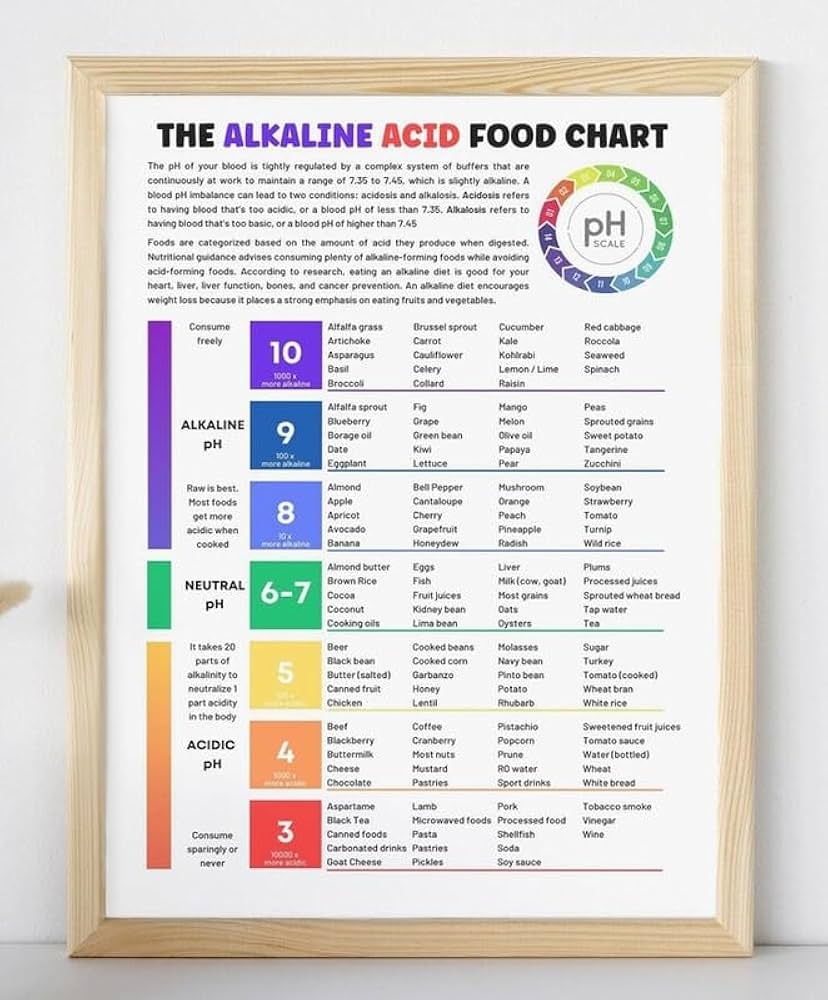Amazon The Alkaline Acid Food List Chart Poster Diet Worksheets Library Amazon The Alkaline Acid Food List Chart Poster Diet Worksheets Library