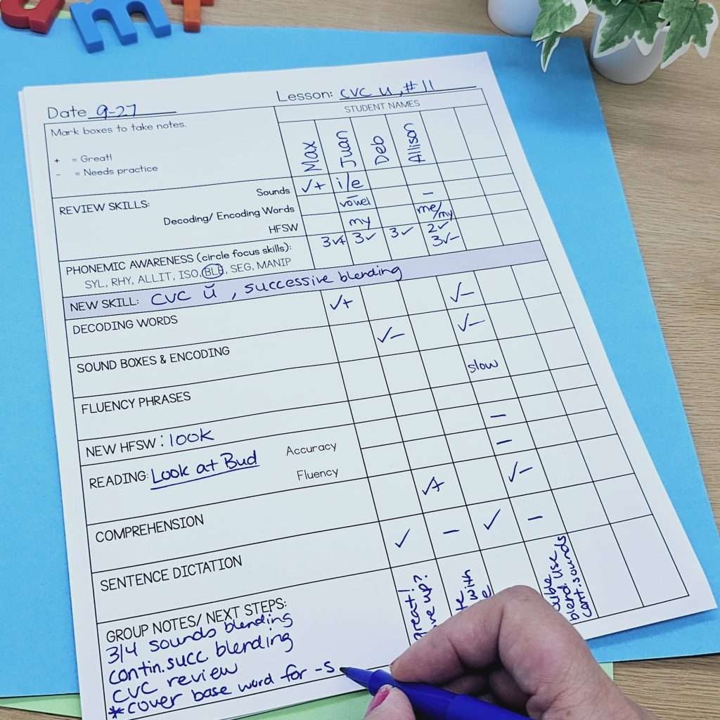 Anecdotal Notes In Small Group Reading Tips And Free Templates Tejeda s Tots