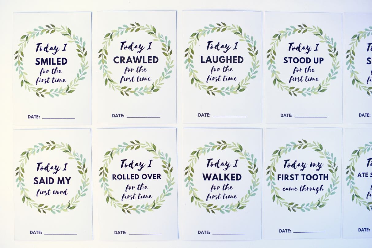 Baby Milestone Cards Beautiful FREE Printables Baby Milestone Cards Beautiful FREE Printables