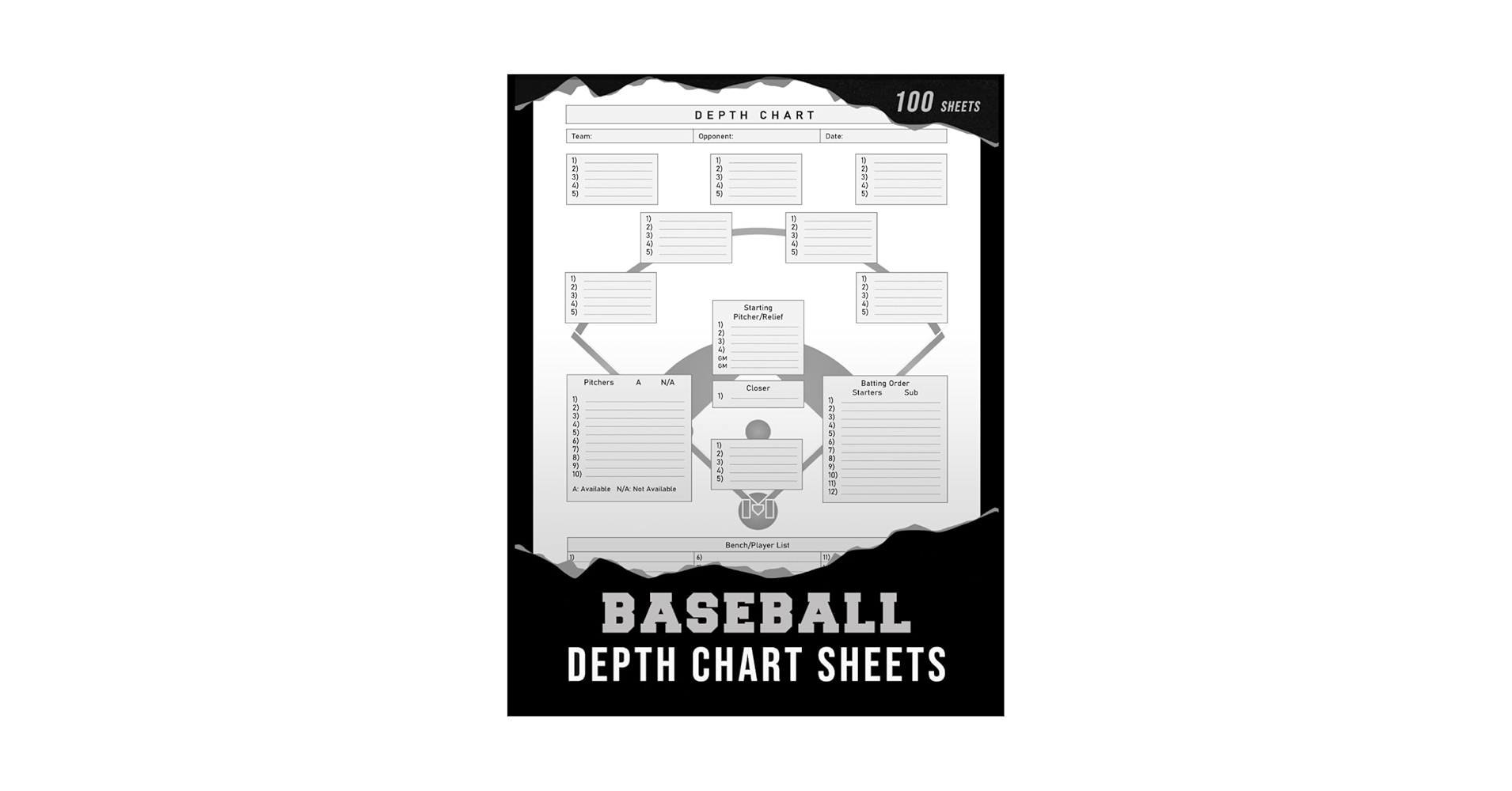 Baseball Depth Chart Sheets Editions Mekkidepthcharte Amazon Books Baseball Depth Chart Sheets Editions Mekkidepthcharte Amazon Books