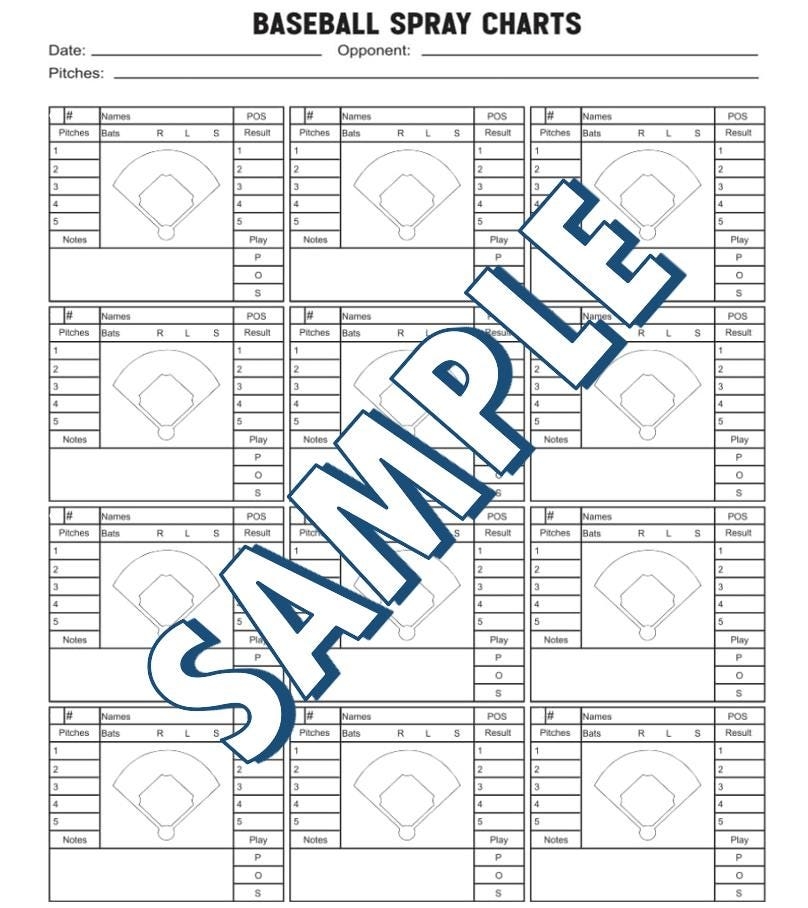 Printable Baseball Hitting Spray Charts Printable Baseball Hitting Spray Charts