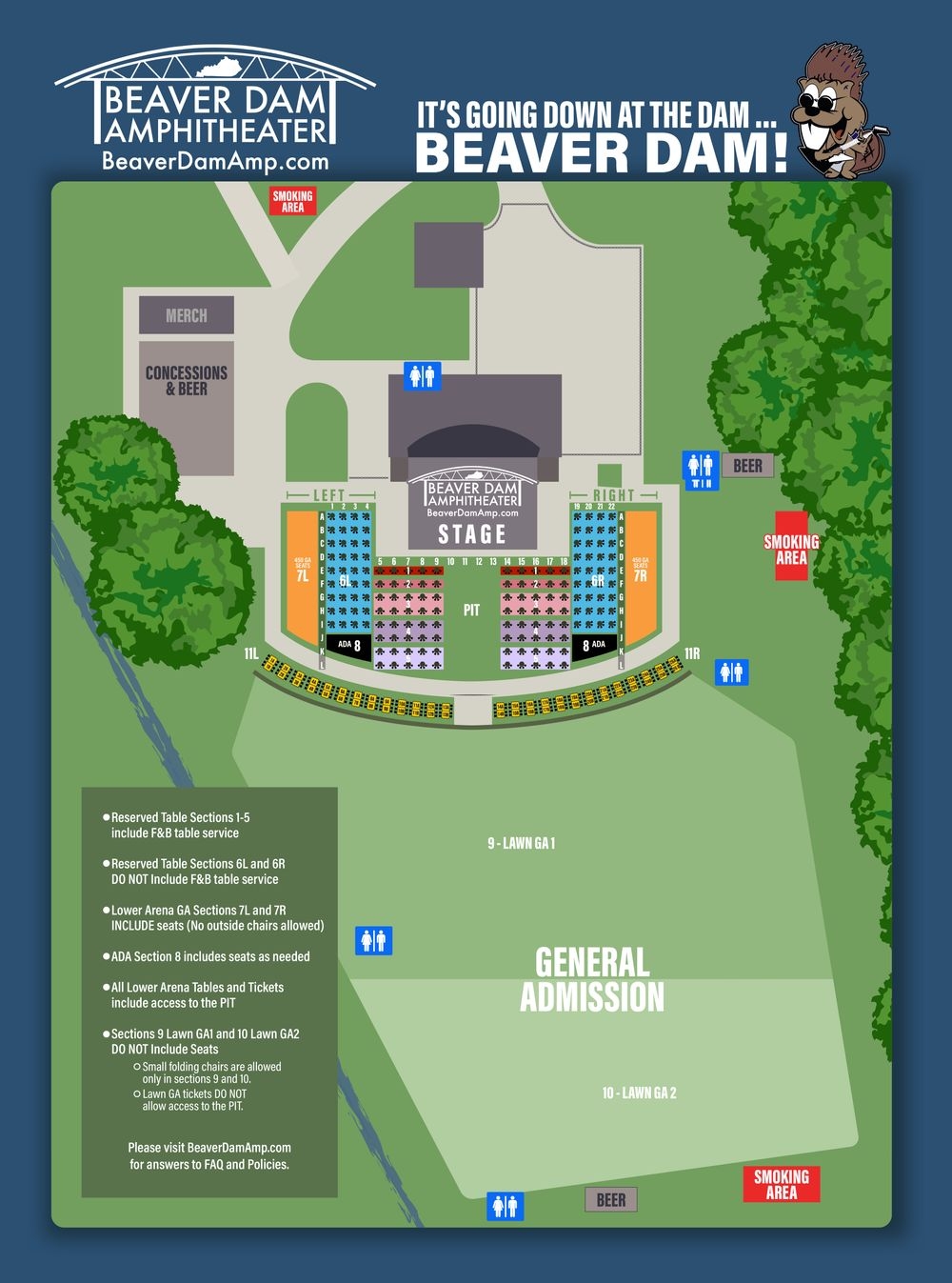 Beaver Dam Tourism Commission Seating Charts