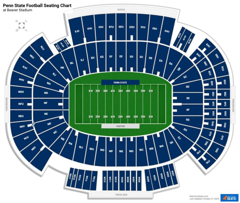 Beaver Stadium Seating Chart RateYourSeats