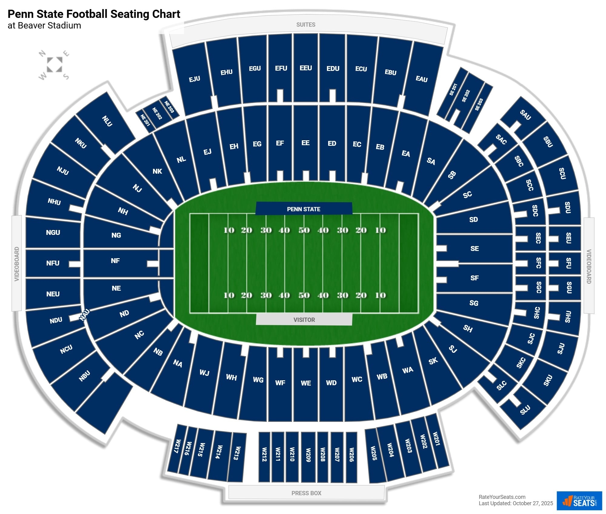 Beaver Stadium Seating Chart RateYourSeats