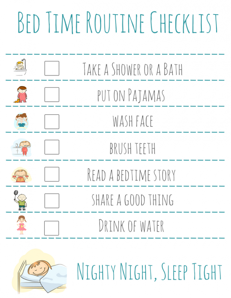 Free Printable Evening Routine Charts