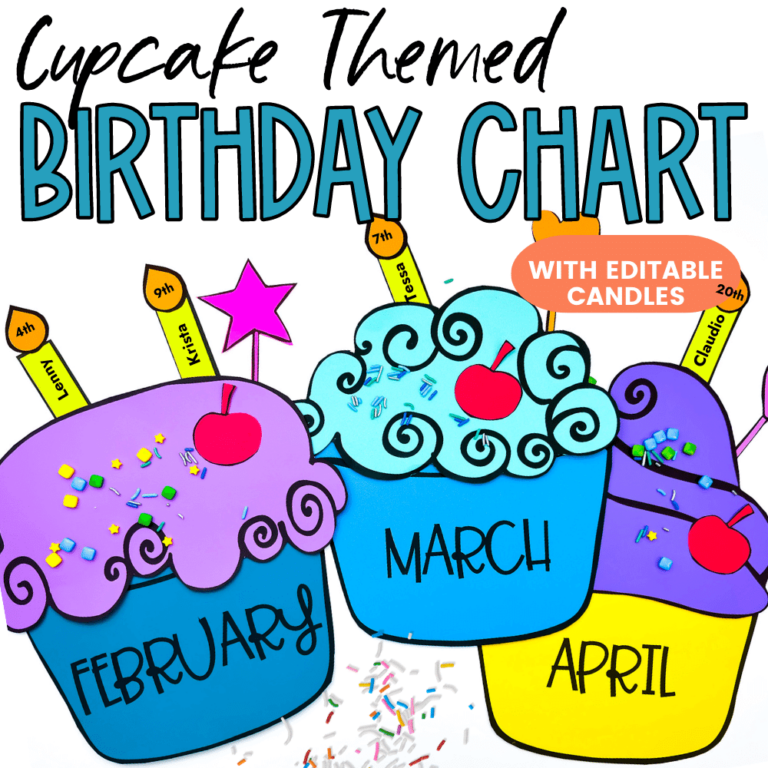 Birthday Chart Cupcake Made By Teachers