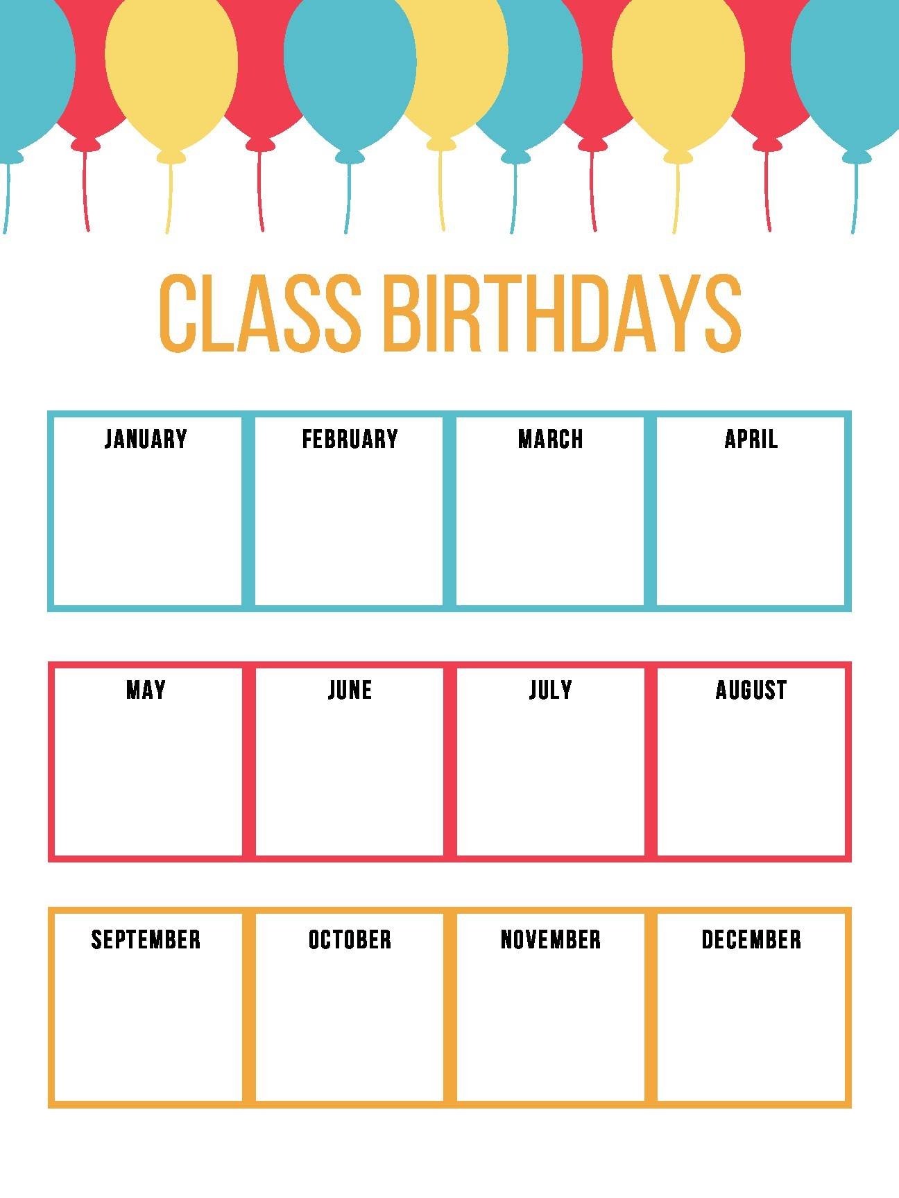 Birthday Chart Printable By Good Learning Great Learning TPT Birthday Chart Printable By Good Learning Great Learning TPT