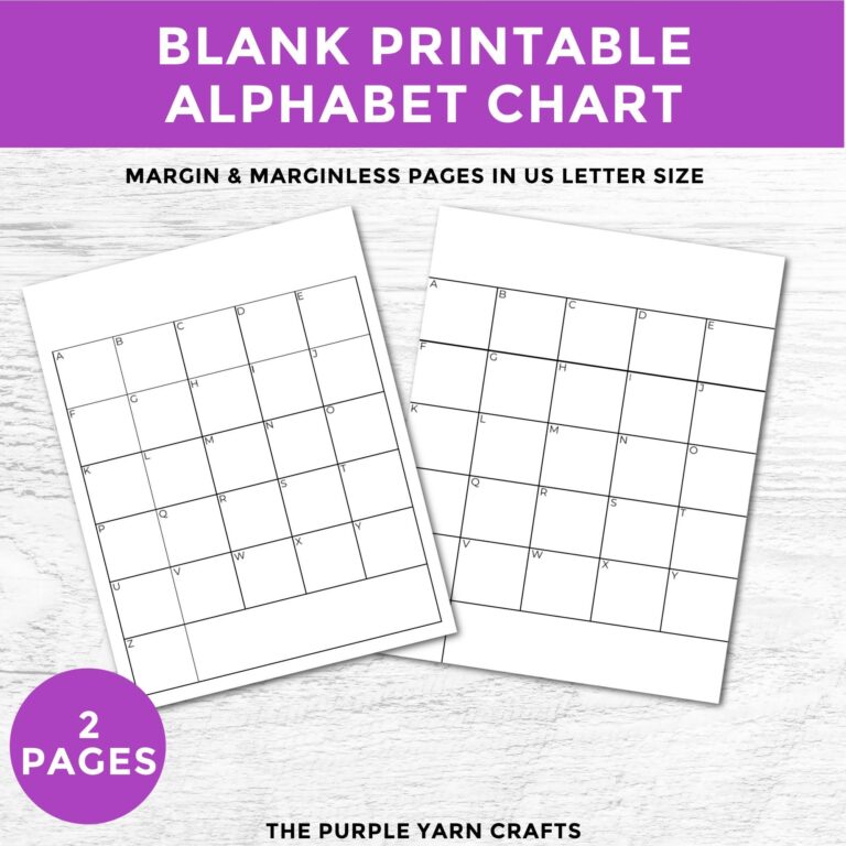 Blank Alphabet Chart Printable Alphabet Graph Blank ABC Chart For Kids ABC Chart Printable ABC Printable Activity Page For Preschoolers Etsy