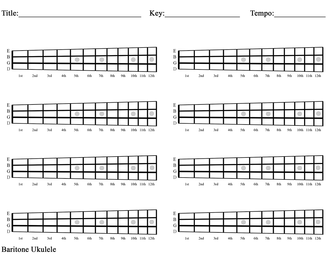 Easy Chord Chart Blank Printable