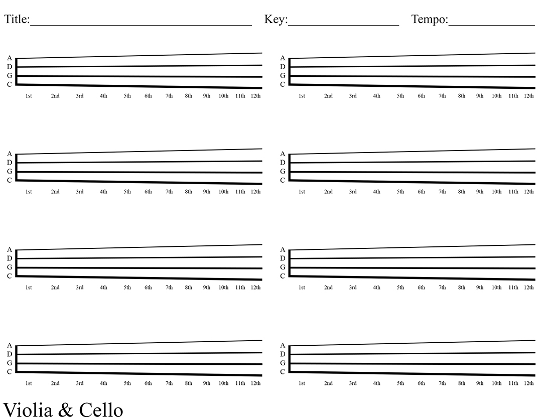 Blank Chord Tabs For All Instruments