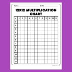 Blank Multiplication Chart 12x12 PDF Printable