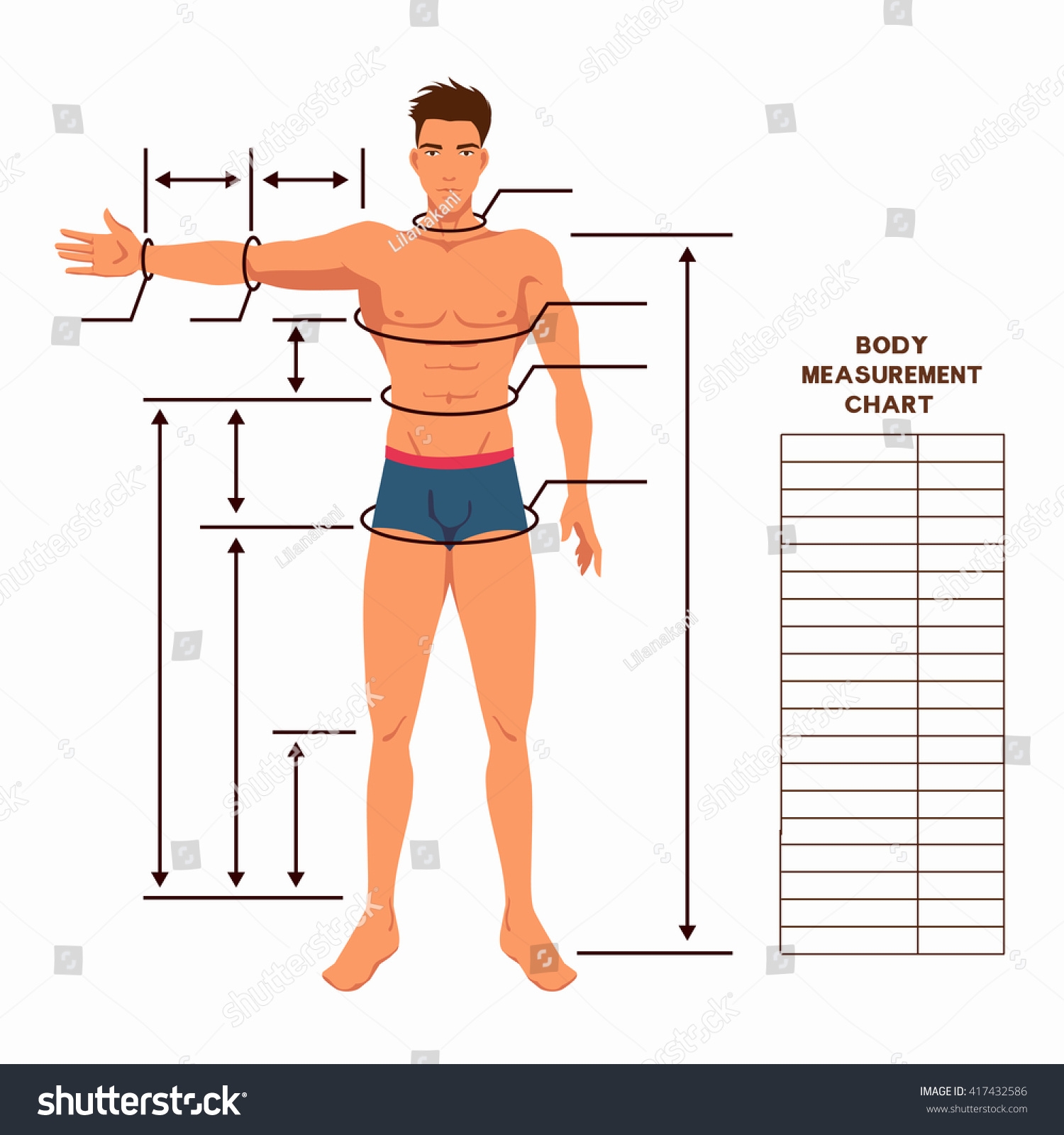 Printable Male Body Measurements Chart