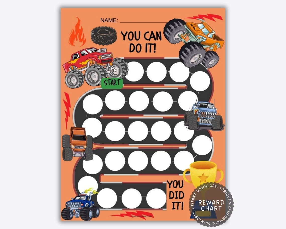 Buy Star Sticker Reward Chart For Children Blaze And The Worksheets Library