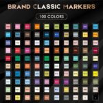 Caliart 100 Colors Artist Alcohol Markers Swatch Template DIY Single Page Color Swatch Printable Digital PDF Template Instant Download Etsy